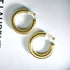 Shiny semicircle polishing plating titanium steel 18k gold plated ear studs