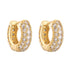 Shiny round plating inlay zircon earrings