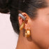 Style solid color plating stainless steel 18k gold plated ear cuffs