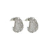 Elegant geometric inlay copper zircon ear studs