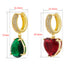 Elegant simple style heart shape 18k drop earrings