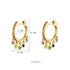 Huggies zircon 18k gold plated earrings