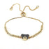 Streetwear bear copper 18k gold plated zircon bracelets in bulk