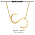 Initial stainless steel polishing plating hollow out 18k gold plated necklace