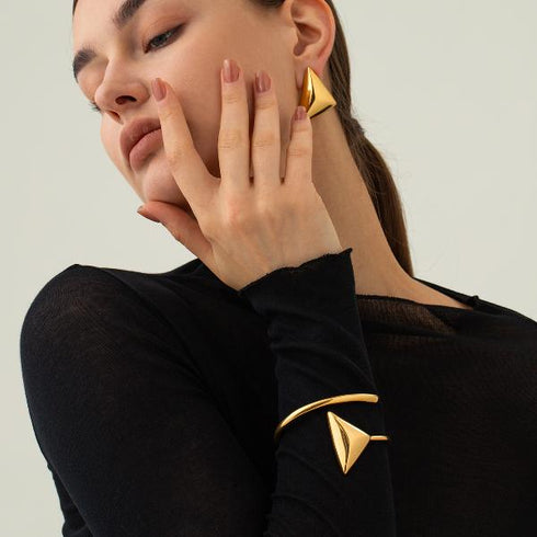 Elegant Triangle Bangle adjustable
