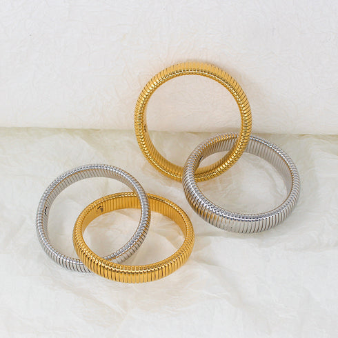 Stainless Steel 18K Gold Plated Bangle In Bulk