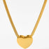 Heart shape stainless steel gold plated pendant necklace in bulk