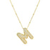 Style letter copper 18k gold plated pendant necklace in bulk