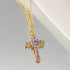 Zircon cross pendant necklace