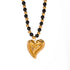Stainless steel beaded plating 18k gold plated pendant necklace