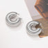 Fashion round titanium steel plating hoop earrings