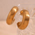 Style solid color plating stainless steel 18k gold plated ear cuffs