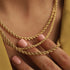 Hip-hop geometric stainless steel titanium steel chain 18k gold plated necklace