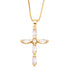 Cross copper 18k gold plated necklace in bulk