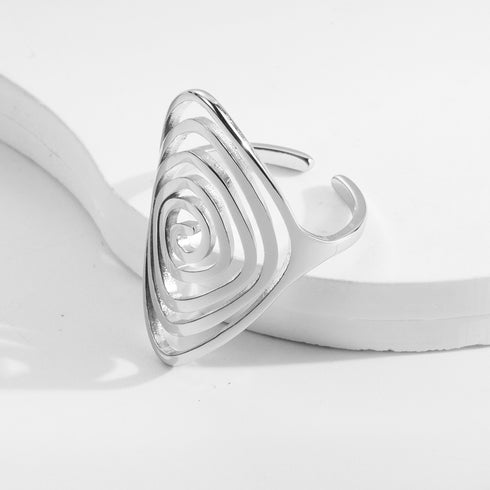 Stainless steel titanium steel plating open rings styles