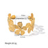 Lady geometric flower stainless steel plating 18k gold plated bangle
