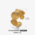 Spiral stainless steel plating 18k gold plated open rings