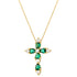 Luxurious Cross Inlay Zircon Pendant Necklace