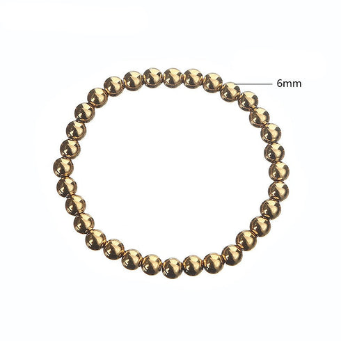 Beaded geometric solid color bracelets