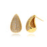 French style simple style water droplets inlay copper zircon ear studs