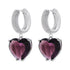 Elegant simple style heart shape 18k drop earrings