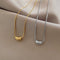 Solid color pea titanium steel gold plated silver plated necklace in bulk