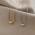 Solid color pea titanium steel gold plated silver plated necklace in bulk