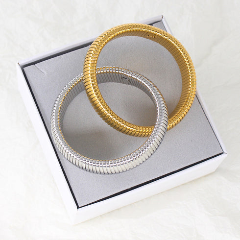 Stainless Steel 18K Gold Plated Bangle In Bulk