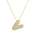 Style letter copper 18k gold plated pendant necklace in bulk