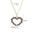 18K Gold Plated Elegant Heart Shape Inlay Zircon Pendant Necklace