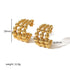 Style c shape plating stainless steel ear studs