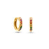 Huggies zircon 18k gold plated earrings