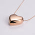 Heart shape stainless steel 18k gold plated pendant necklace