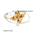 Lady geometric flower stainless steel plating 18k gold plated bangle