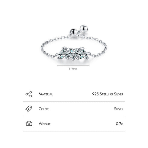 Shapes of silver inlay zircon rings