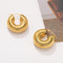 Fashion round titanium steel plating hoop earrings