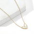 Titanium steel plating inlay shell 18k gold plated pendant necklace
