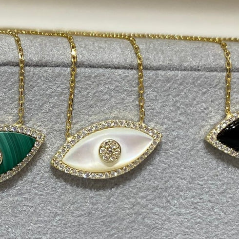 Eye titanium steel plating 18k gold plated