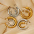 Classic style c shape polishing ear studs