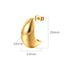 Semicircle plating stainless steel 18k gold plated ear studs