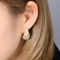 French style simple style water droplets inlay copper zircon ear studs