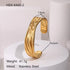 Exaggerated Style Fashion Stainless Steel Bracelet Plated 18K Gold Geometric Texture Luxury Hand Jewelry