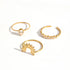 PVD Coated Real Gold Plated 18K Gold Geometric 304 Stainless Steel IG Style Casual Waterproof Non Tarnish Rings