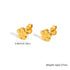 Sweet Miniature Stainless Steel Flower Earrings For Girls 18K Gold Plated Geometric Pattern Vacuum Electroplating Casual Style