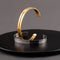 304 Stainless Steel 18K Gold Plated Basic Polishing Plating C Shape