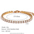 Tennis Stainless Steel 18K Gold Plated zircon bracelet