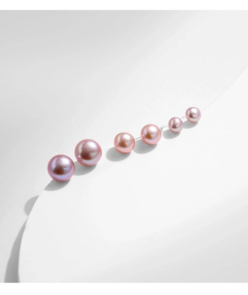 Freshwater pearl sterling silver ear studs
