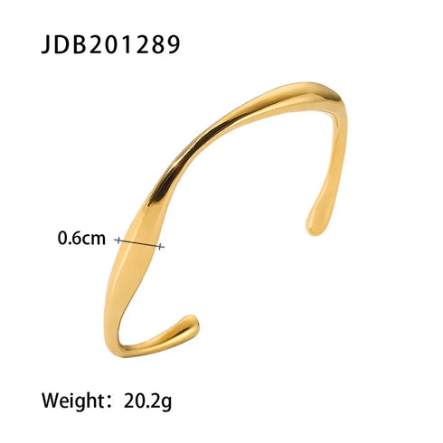 PVD Coated Real Gold Plated Geometric 316 Stainless Steel Classical Romantic Waterproof Non Tarnish Rings Bracelets