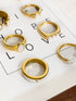18K Gold Plated Shell Rings
