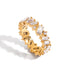 PVD Coated Real Gold Plated Irregular Steel Basic Waterproof Non Tarnish Rings